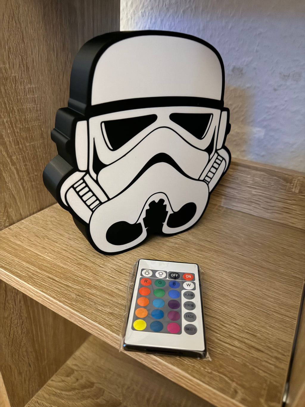 LED Light Box – Space Trooper Helmet Design with RGB Remote