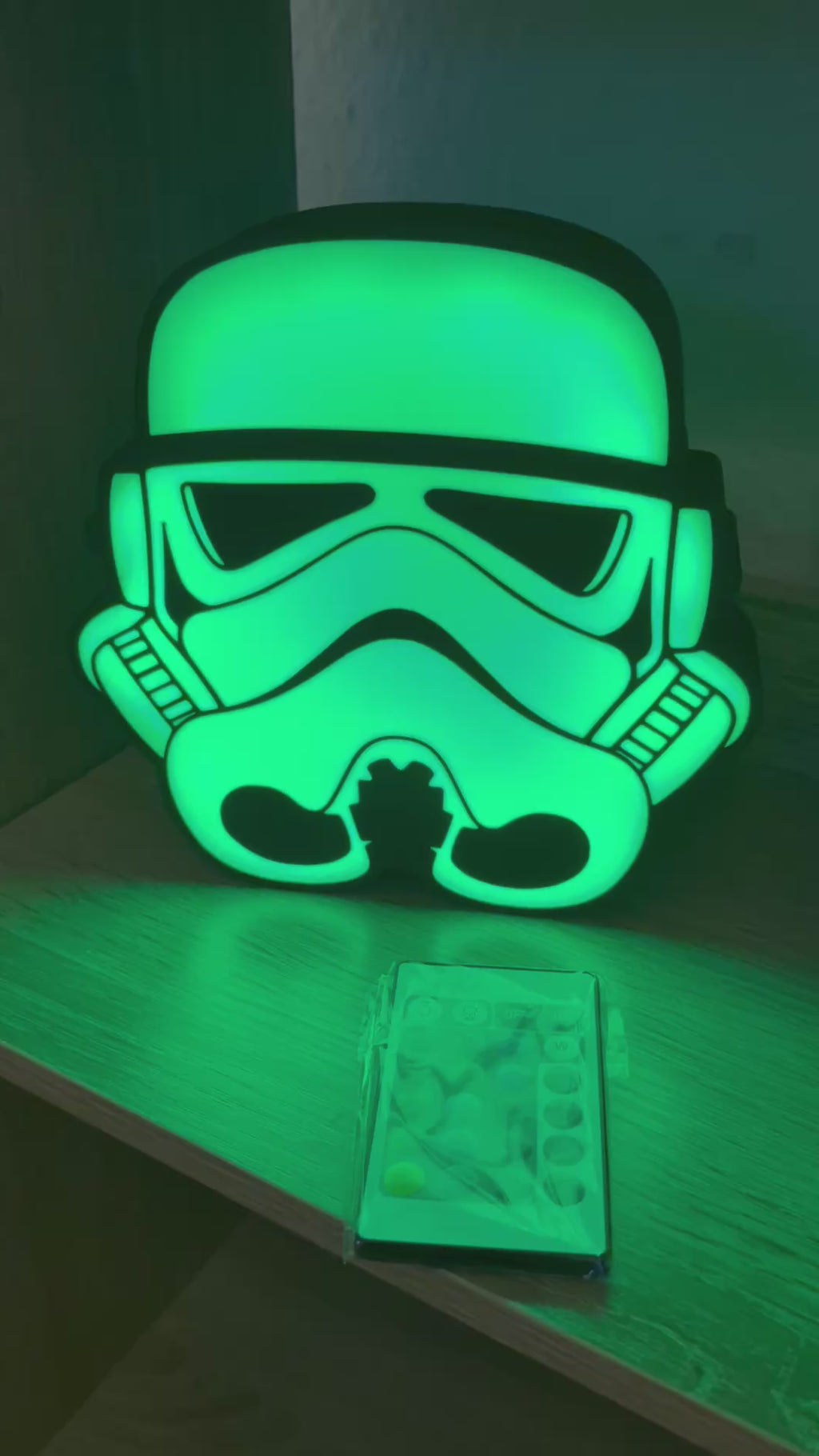 LED Light Box – Space Trooper Helmet Design with RGB Remote