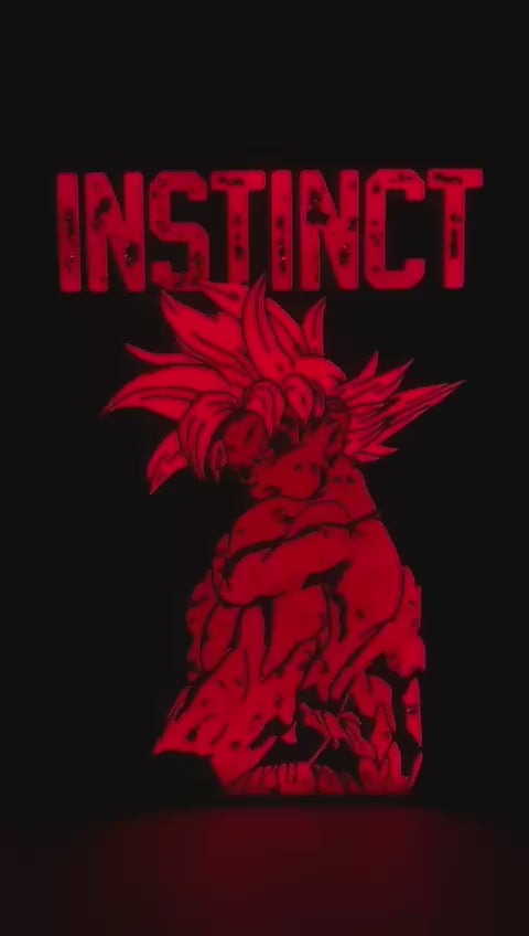 Lightbox LED 3D – Son Goku Super Saiyan “Instinct” 🔥